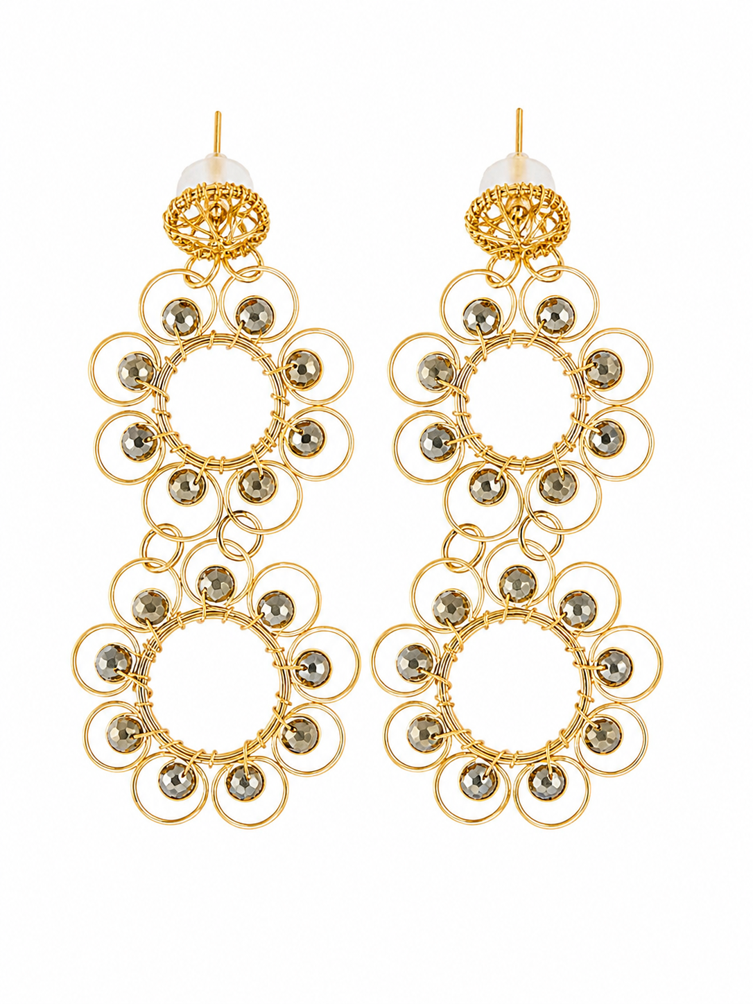 Aretes Solstice Dorado